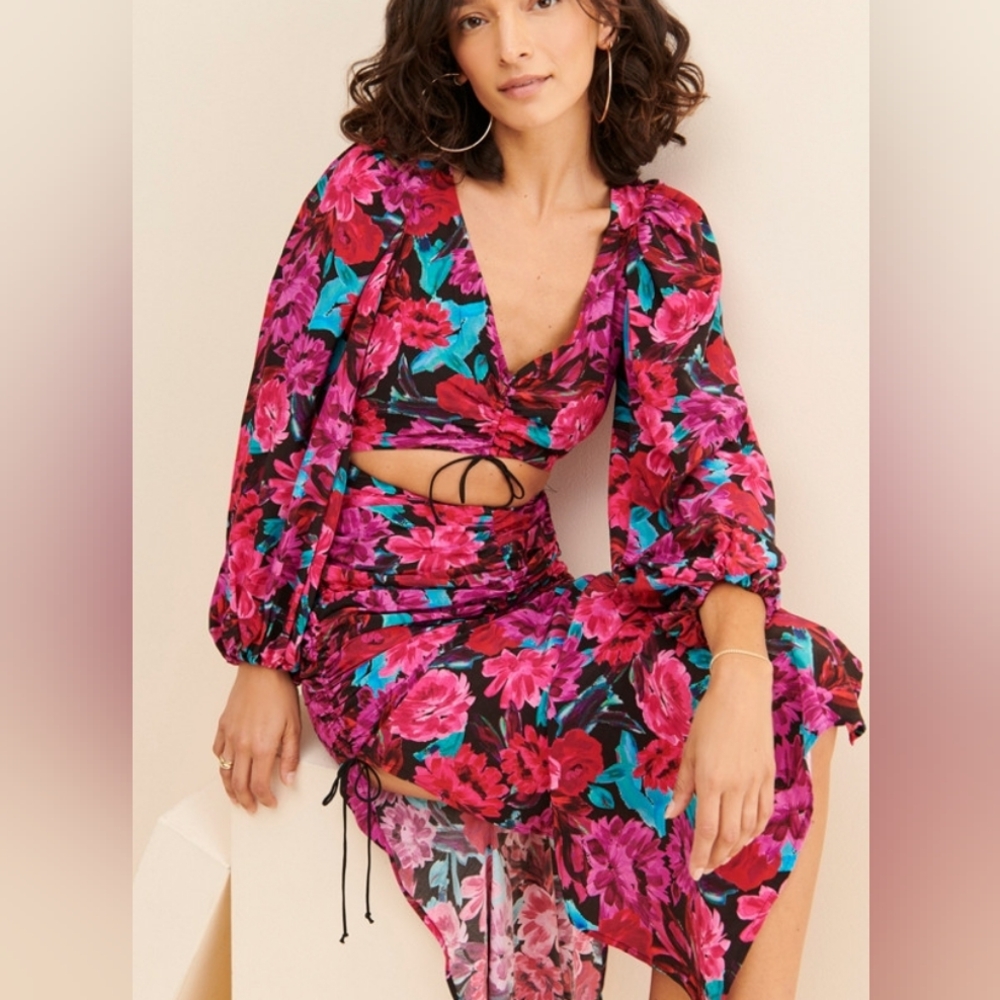 For Love & Lemons Scarlett Midi Dress